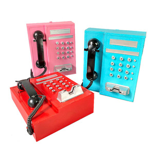 Téléphone mural rétro en fer forgé, modèle créatif en métal pour la décoration murale dans les bars, les magasins de vêtements, les cafés - Product Image 5