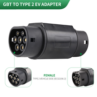 Connecteur de véhicule électrique Adaptateur de charge Gbt à type2 Iec62196 Adaptateur de chargeur Ev 32A Convertisseur de connecteur EV pour voiture européenne