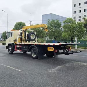 รถยกพ่วงพื้นเรียบ Sinotruk HOWO 4x2 ใหม่ เกียร์ธรรมดา เครื่องยนต์ดีเซล 140 แรงม้า พร้อมเครน 4 เมตร  รับน้ำหนักได้ 4 ตัน  ความจุกู้ภัย 10 ตัน  ขาย - Product Image 1