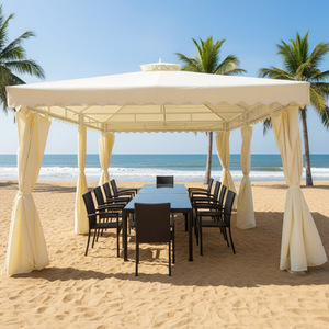 Gazebo de Acero Metálico de Alta Calidad, Personalizable en Color y Tamaño, Estilo Victoriano para Exteriores, Pérgola de Jardín Impermeable <span class=keywords><strong>con</strong></span> <span class=keywords><strong>Cortinas</strong></span> - Product Image 2