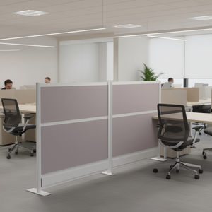 Cloison de séparation de bureau 72x48 pouces, panneau PET autoportant, cloison de poste de travail pour usage professionnel - Product Image 2