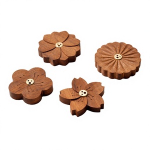 Porta Incienso de Madera de Nogal con Forma de Flor, Ecológico, con Aroma a Sándalo, para Meditación en Interiores - Product Image 4