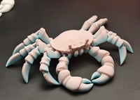 Modèle de crabe océanique articulé imprimé en 3D, impression PLA, personnalisable et disponible en gros, jouet articulé imprimé en 3D
