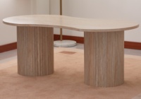 Table basse portable moderne en pierre frittée blanche, best-seller minimaliste pour le salon