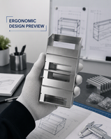 Boîtier de dispositif portable en métal usiné CNC de haute précision sur mesure, pièces de fraisage en aluminium argenté pour équipement électronique