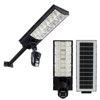 Lampadaire solaire LED 800W IP65 avec caméra, surveillance 4G, contrôle à distance mobile, induction radar sur poteau haut, éclairage extérieur pour routes rurales