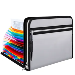 Fireproof Waterproof Shell High Quality File Folder 24 Pockets Colorful Accordion Document Organizer Apply To Office School Home