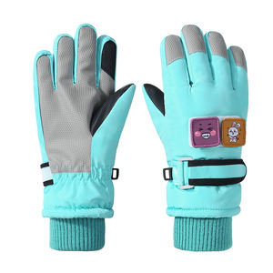 Enfants chaud gants écran tactile en peluche anti-dérapant coupe-vent imperméable extérieur gants équitation vélo <span class=keywords><strong>snowboard</strong></span> enfants gants de ski - Product Image 5