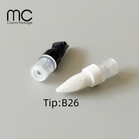 C201+B26 Stylo cosmétique vide en plastique de 2 ml pour sérum de croissance capillaire et massage du cuir chevelu, avec pointe en silicone et système de pression par clic