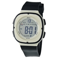 Montre numérique rectangulaire mince LASTKA WF160, résistante à l'eau, rétroéclairage LED, alarme, chronomètre, TPU, pour hommes et femmes, sport