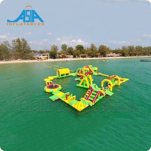 Parco Acquatico Gonfiabile Galleggiante per Esterni, Isola Gonfiabile per Giochi d'Acqua, Parco Acquatico Gonfiabile per Avventure in Mare - Product Image 3