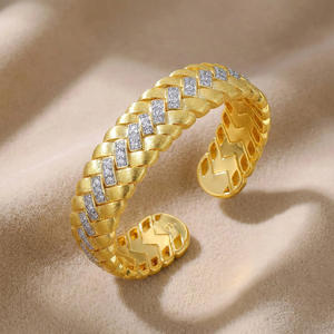 Pulsera de Lujo de Plata S925 al por Mayor, Brazalete Abierto Vintage con Diamantes Incrustados y Textura Cepillada Italiana para Mujer - Product Image 6