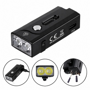 Lampe torche LED multifonctionnelle rechargeable, petite lampe torche à clé, super lumineuse, portable, compacte, plate, mini lampe torche pour le <span class=keywords><strong>camping</strong></span>, la randonnée - Product Image 1
