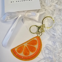 Aksesoris Tas Buatan Tangan Gantungan Kunci Irisan Buah Citrus Berhias Manik-Manik (Lemon/Lime/Jeruk)-Hiasan Tas Musim Panas Warna-Warni & Aksesoris Hadiah Lucu