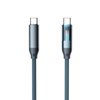 Câble Type-C vers Type-C 60W 1M avec charge rapide 5A, lumière LED fluide, cœur en cuivre pur, alliage d'aluminium renforcé pour téléphones IPHONE