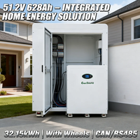 Baterai LiFePO4 32kWh 51.2V 48V 628Ah untuk Sistem Energi Surya Tipe Berdiri Lantai dengan Roda