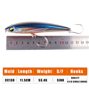 Nouvelle leurre artificielle 53,4g 115mm, leurre crayon coulant, leurre stick, leurre de pêche en eau salée, leurre <span class=keywords><strong>nageur</strong></span> - Product Image 5