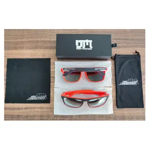 MOQ 100 комплектов индивидуальных очков с прозрачным шелковым логотипом солнцезащитные очки подарочная упаковка частная пользовательская этикетка