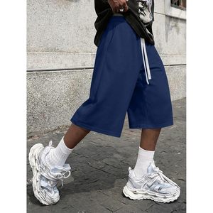 Shorts de survêtement amples pour homme FOXA, longueur au-dessus du genou, décontractés, avec cordon de serrage, coupe ample, pour la gym, 100 % coton respirant - Product Image 4