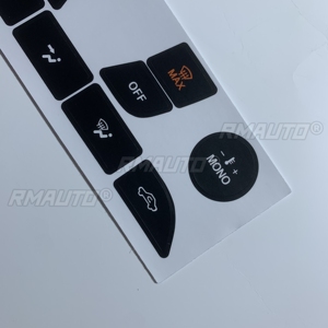 ซ่อมแซมสติ๊กเกอร์ติดรถยนต์สำหรับฟอร์ด โฟกัส ปี 1999-2005 สำหรับปุ่มควบคุมแอร์ ปุ่มปรับอากาศ ปุ่มควบคุมความร้อน-เย็น ที่ชำรุด ลอก หรือขาดหายไป ทำจาก PVC อุปกรณ์ตกแต่งรถยนต์ - Product Image 5