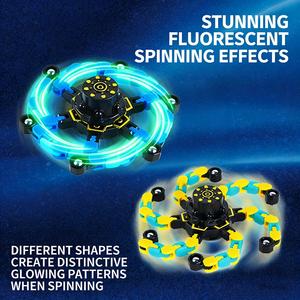 Spinner Mecánico Transformable que Brilla en la Oscuridad, Apilable, Juguete Antiestrés para Niños y Adultos, con Función de Soporte para Teléfono - Product Image 5