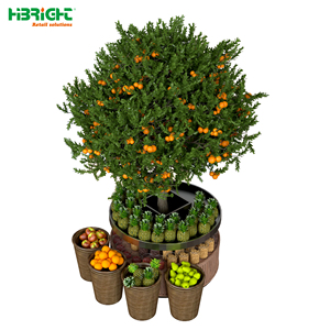 Nuevo diseño, tamaño de supermercado, pan personalizado, exhibición de verduras y frutas, estante de madera de doble capa - Product Image 4