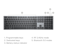 Set Keyboard dan Mouse Mekanikal lampu latar nirkabel RGB KM7120W-Stock untuk Pro Plus