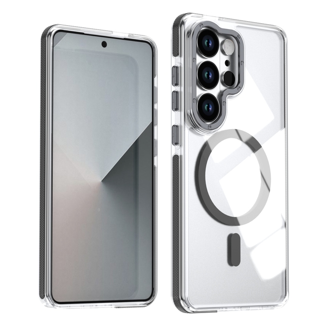3in1 Shockproof Clear Phone Protective Case with Magnetic Protector Mobile Phone Case for Samsung Galaxy S26 Ultra
