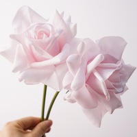 Fleur artificielle de haute qualité, rose en latex au toucher réel, rose artificielle en forme de corne pour bouquet de mariage léger, décoration florale de table à domicile