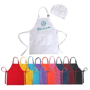 Cotton Kids <strong>Apron</strong> and Chef Hat Kids <strong>White</strong> <strong>Apron</strong> Chef <strong>Apron</strong> Kids - Product Image 1