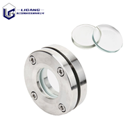 Vitre de niveau circulaire à bride de 10 mm en acier inoxydable sanitaire de qualité alimentaire 304 316 pour porte de réservoir à bride wafer