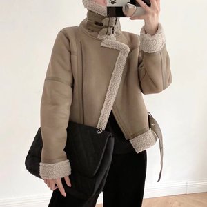 TAOP&ZA Nuova <span class=keywords><strong>Giacca</strong></span> da Moto Stile Cintura per Donna Autunno-Inverno 2022, <span class=keywords><strong>Giacca</strong></span> <span class=keywords><strong>in</strong></span> <span class=keywords><strong>Tweed</strong></span> Double-Face 6318232 - Product Image 4