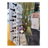Modernes Wabi Sabi Style freistehendes Wein regal Schöne natürliche Granit Marmor Wohn möbel Naturstein Elegant Stilvoll