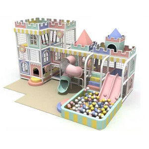 Château de jeu intérieur à thème champignon, combinaison toboggan et piscine à balles pour enfants - Product Image 4