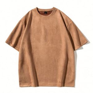 Wholesale 2024 Summer Suede Fabric New Fashion Stylish Style O-neck Popular Solid Color Casual Men's <b>T</b>-shirts - Product Image 6