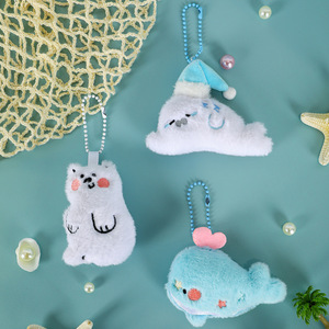 Cute Cartoon Plush Marine Animal <b>Doll</b> Bag Pendant Lovely Stuffed Toy Keychain for Bag & Car Key Small Gift Wholesale - Product Image 3