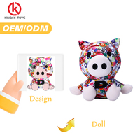 Jouets en peluche Kinqee, figurines en peluche personnalisées, ensemble de cadeaux, jouets en peluche de dessins animés personnalisés, jouet en peluche sur mesure