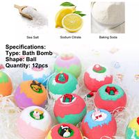Bombes de bain Coffret cadeau 12 huiles essentielles faites à la main Cadeaux pour hydrater la peau sèche Bombe de bain pour enfants Femme Petite amie