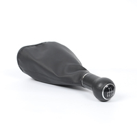 Ventes d'usine - Pommeau de levier de vitesse manuel 5 vitesses en cuir noir pour VW Polo Golf MK4 Seat IBIZA - Accessoires automobiles