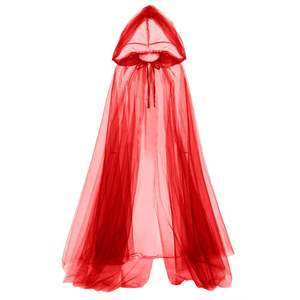 Halloween Ghost Heks Cape Black Death Mesh Lange Mantel Voor Kostuum Feest Prom Outfit Spookachtige Decoraties - Product Image 3