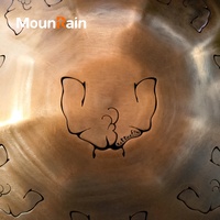 Mountain Rain Quartz 20" Butterfly Drum Metal Handpan with Musical Scale Free Case & Mallets-Handmade