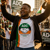 T-shirt de campagne ADC personnalisé en gros à bas prix – T-shirt imprimé pour supporters de rallye politique électionnaire au Nigeria à prix réduit