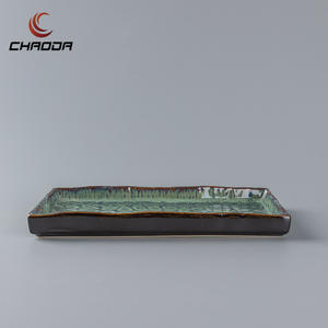 Assiettes rectangulaires en céramique de style japonais Assiettes de cuisine à longue bande <span class=keywords><strong>Sushi</strong></span> Sashimi pour restaurants spécialisés - Product Image 5