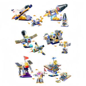 Blocs de construction spatiaux pour enfants, astronaute, aérospatiale, échelle 1:72, matériau ABS, ensemble de construction éducatif DIY - Product Image 3