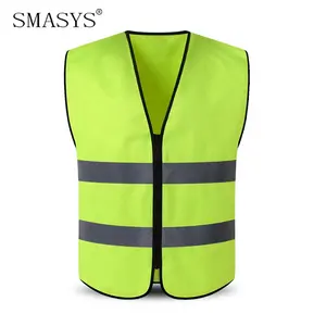 SMASYS 소매 소량 주문 맞춤형 로고 높은 가시성 기본 반사 안전 조끼