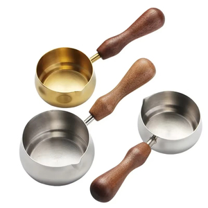 Wholesale Wooden Handled <b>Espresso</b> <b>Cup</b> Sauce 304 Stainless Steel Extraction Pouring Spout - Product Image 3