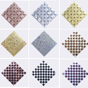<span class=keywords><strong>Plaque</strong></span> plate en aluminium-plastique <span class=keywords><strong>Carrelage</strong></span> mural <span class=keywords><strong>de</strong></span> cuisine auto-adhésif mosaïque jaune or - Product Image 1