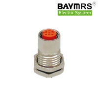 Conectores macho hembra IP67 a prueba de agua M12 de fábrica, enchufe de montaje en Panel tipo soldadura de código 4PIN a B D para conexiones de cable