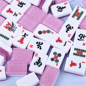 Fichas de Mahjong Americanas de Estilo Retro, Acrílicas de Primera Calidad, Inspiradas en el Cloisonné, de Estilo Lujoso, para Reuniones de Amigos - Product Image 2