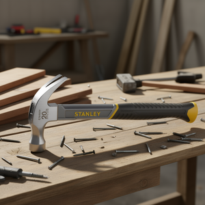 ค้อนหัวโค้งสแตนลีย์ 20 ออนซ์ หัวเหล็กพร้อมด้ามจับยาง สำหรับงานช่างไม้และงานก่อสร้าง - Product Image 3